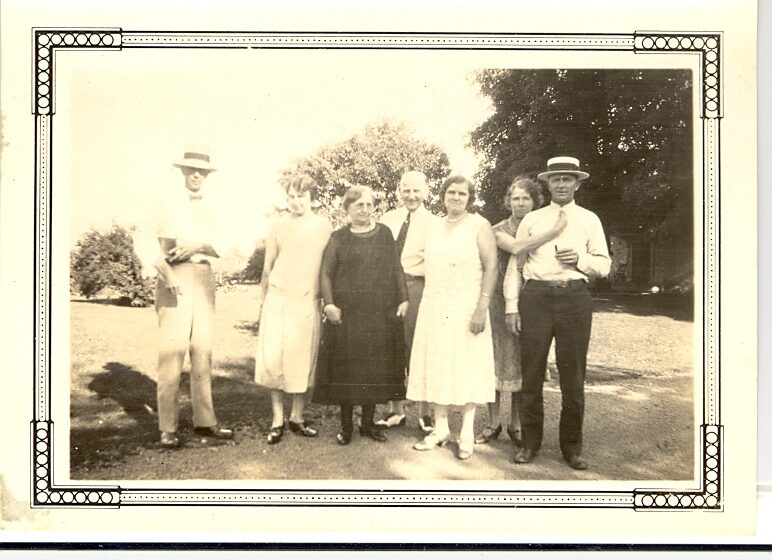 The Hopper siblings along with their aunt, Sarah Post (daughter of the "widely known" Uriah J Van Riper), ca. 1920s.