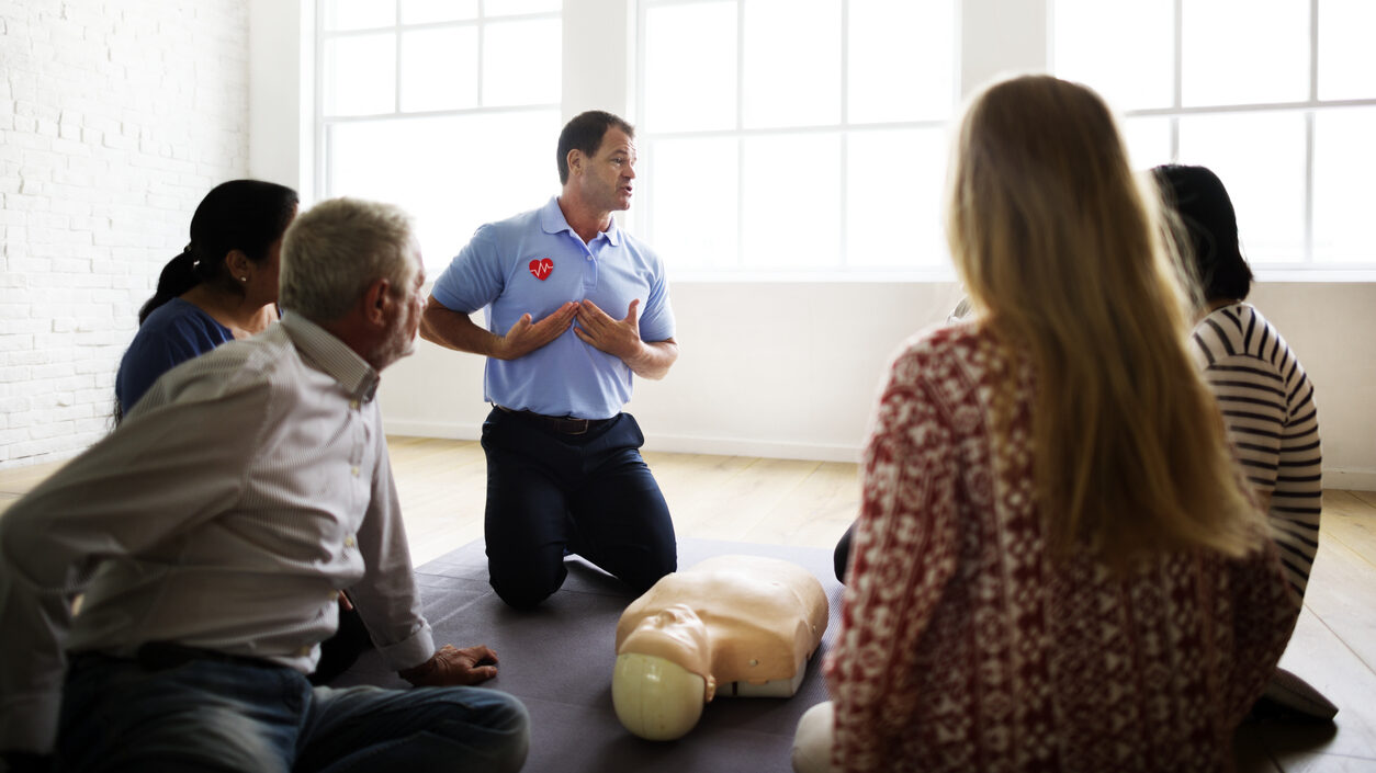 Cpr First Aid Training Concept