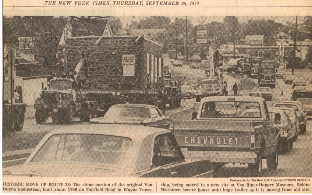 1974 Ny Times Moving Van Duyne House