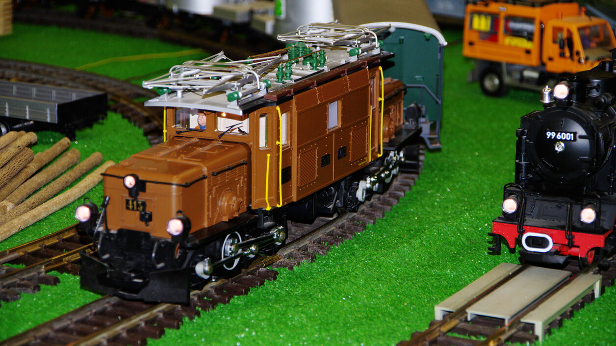 Trains On A Model Railway