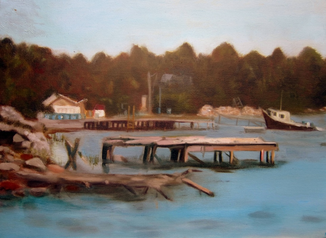 Muscongus Bay Maine 18x24oil Nquatrocchi 2016