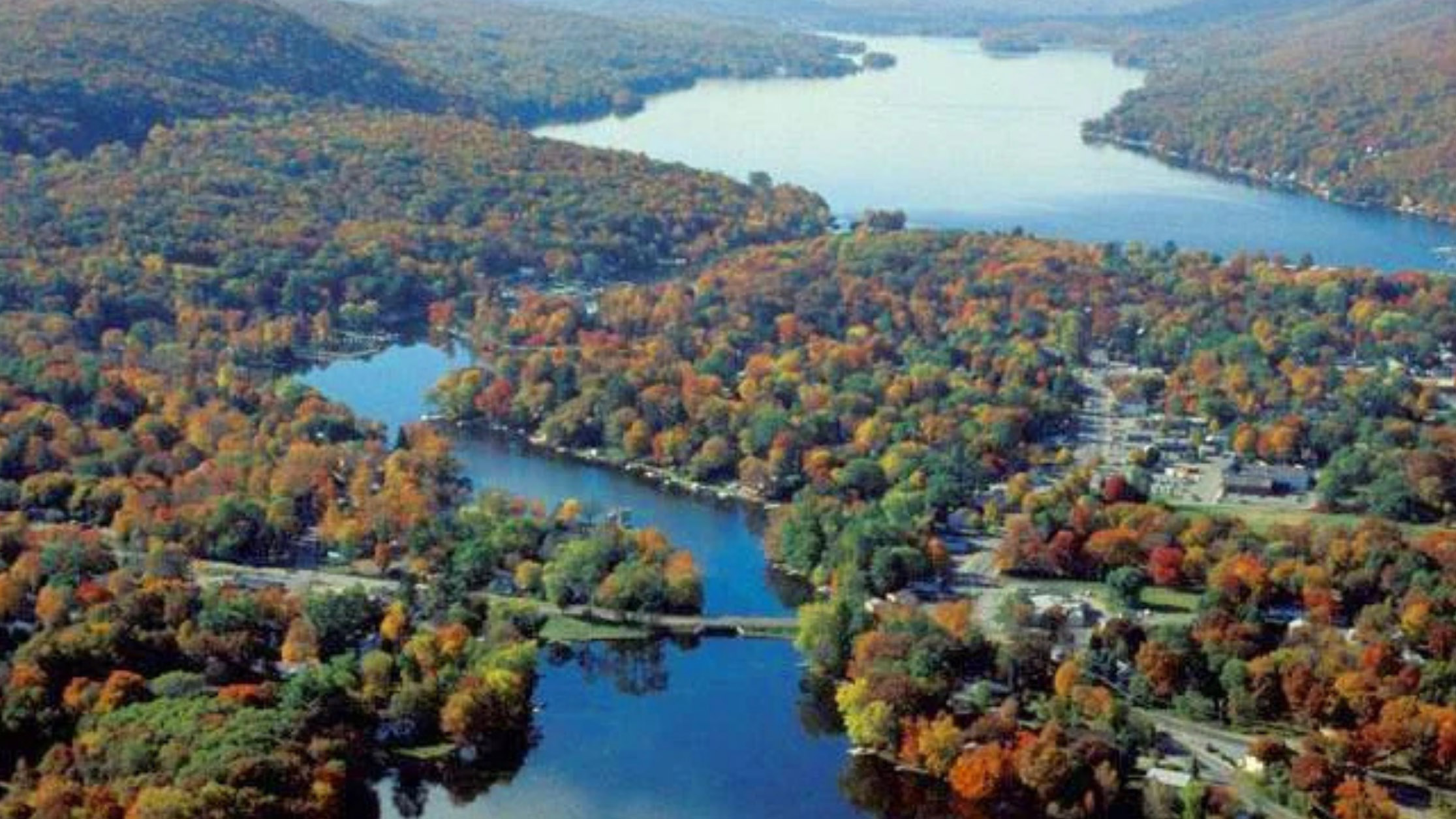 Aerial view of Greenwood Lake