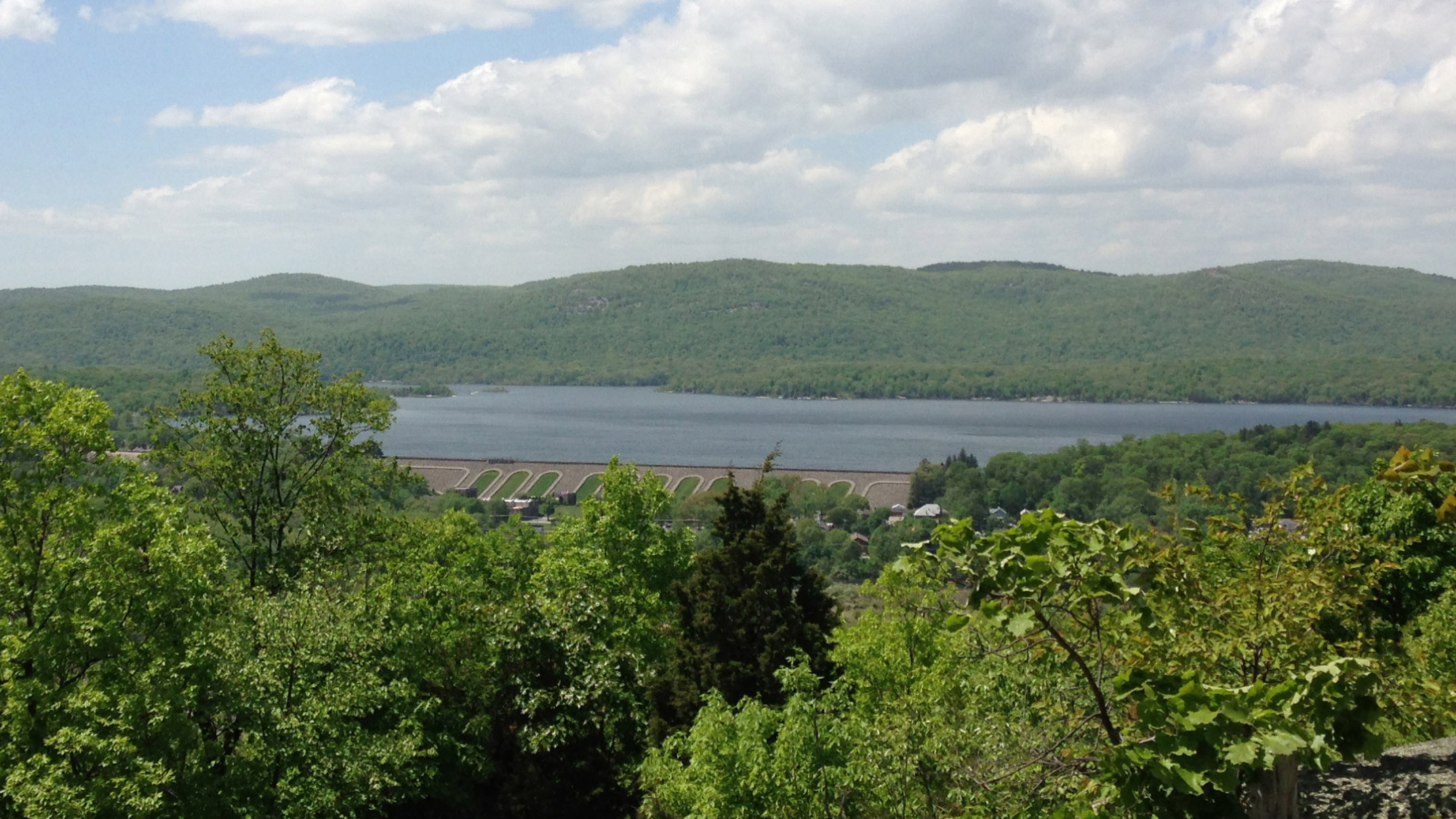 A view of Wanaque Reservoir and the dam