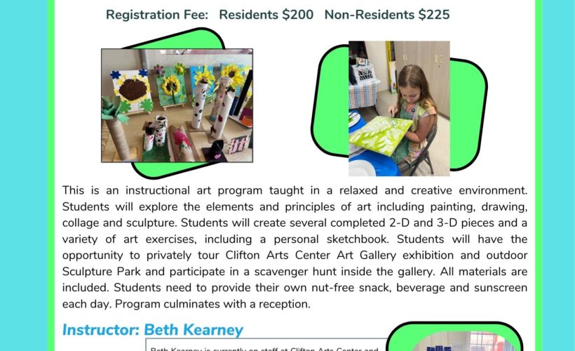Summer Art Camp 2026 at Clifton Arts Center