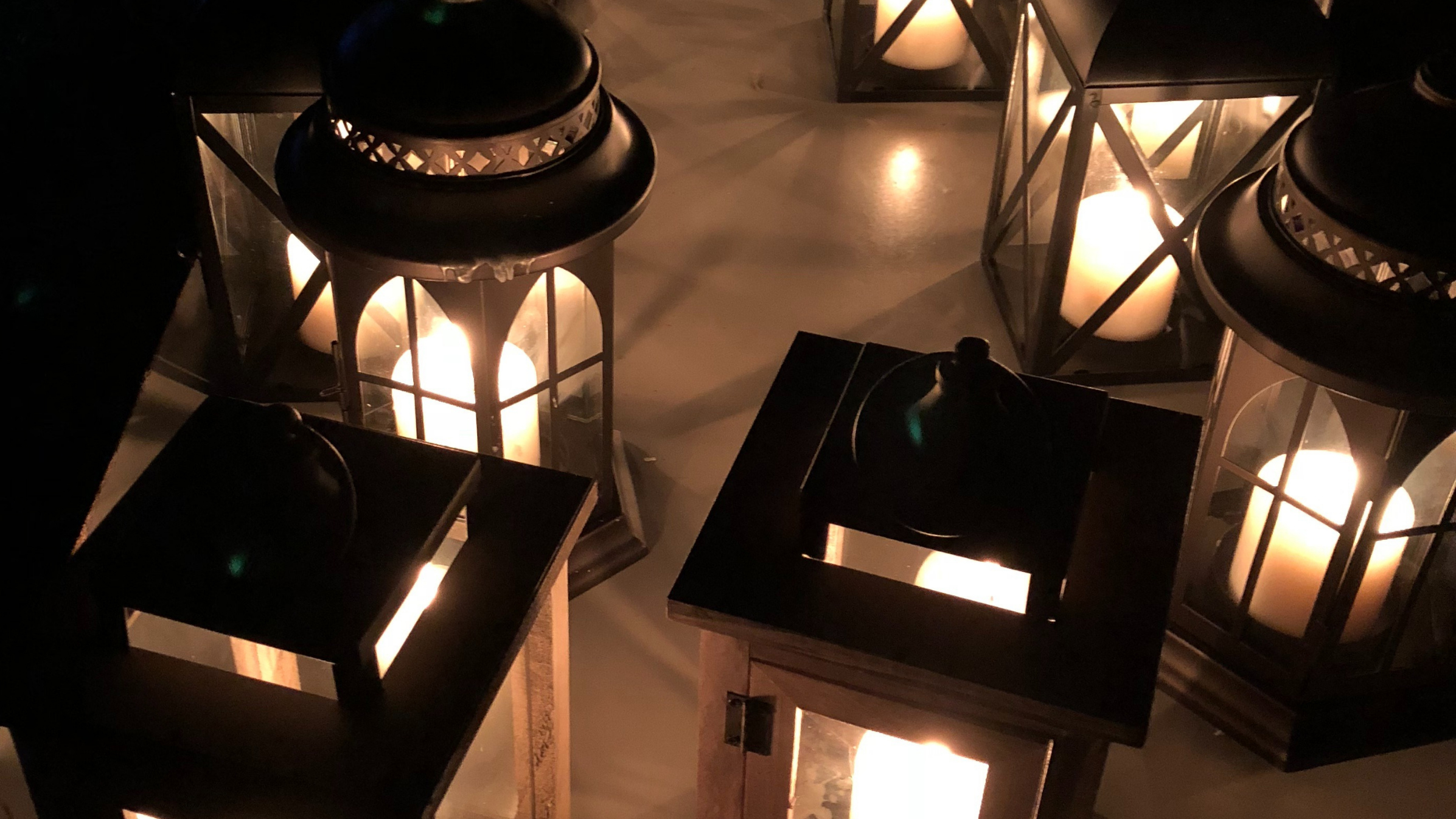 Lanterns lit