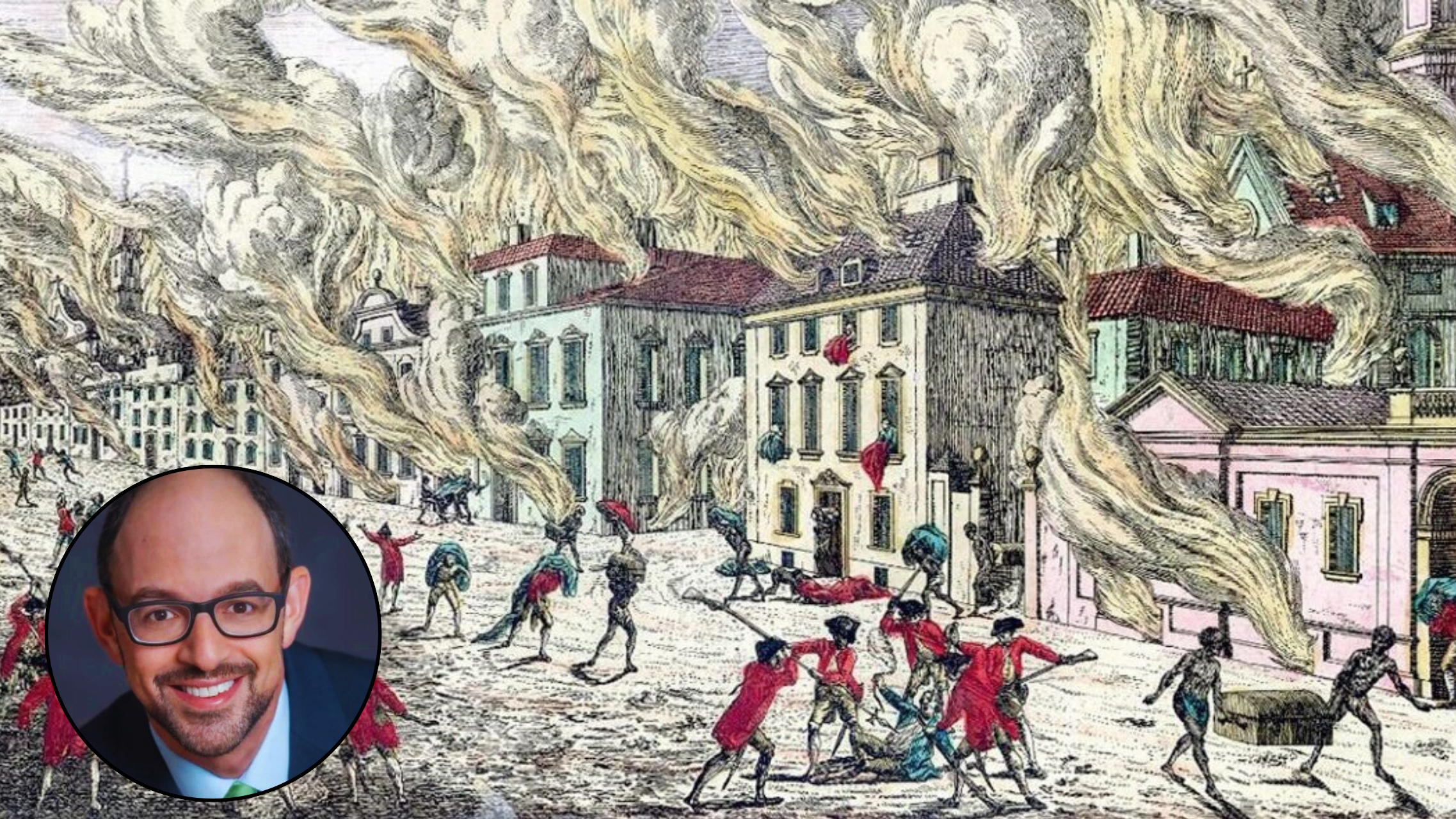 An image of the great NYC fire of 1776