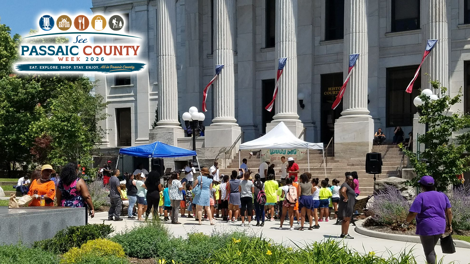People enjoying Tuesdays in the Plaza